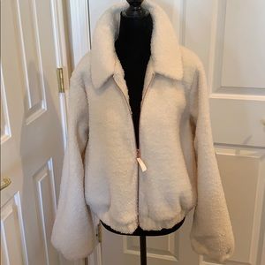 LAUREN CONRAD CHECK ME OUT TEDDY JACKET NWT XXL